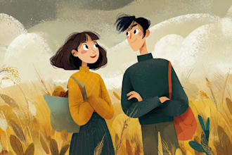 draw a cartoon illustration