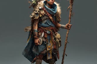 draw a fantasy character illustration