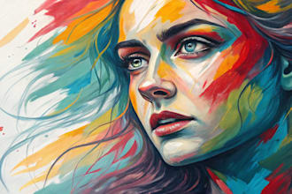 paint abstract painting art or color abstract portrait