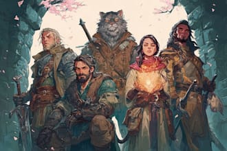 create custom dnd party character artwork