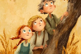 do children story book illustration  kids book illustratio