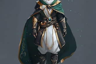make a unique fantasy game character art