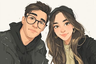 personalized couple portrait a gift to remember