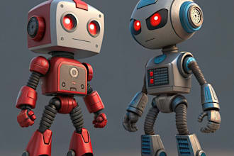 draw robot characters for you