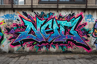 graffiti hip hop poster , flyer design, album cover art