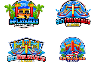 design modern bounce house logo for your business
