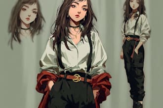 create a anime style character, person