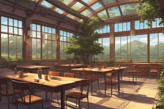 draw anime background art illustration for vtuber stream