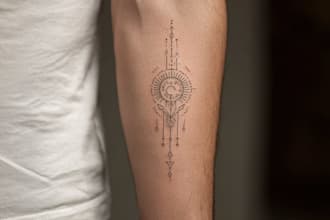high end linework tattoo design for you