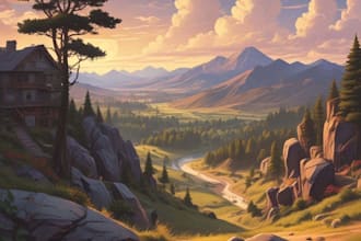 draw background art illustration for stream, in anime style