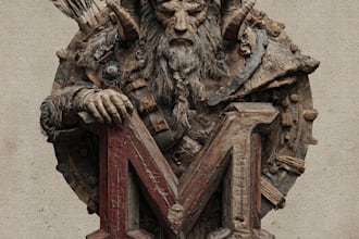 draw medieval, fantasy, rpg gaming logo