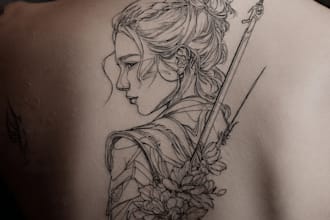 design ambigram line art tattoo for you