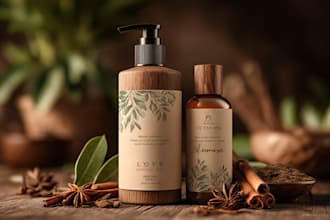 design professional herbal product poster, label packaging