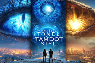 design a beautiful fantasy cover for your urban or epic