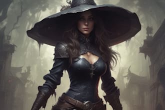 design a fantasy, dark fantasy character concept