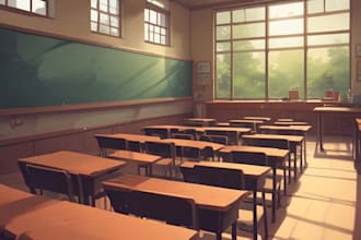create background paintings for vtuber in anime style
