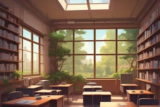 draw anime background illustration for vtubers stream