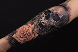 create a tattoo design of tattoo sleeve