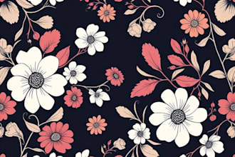 design seamless pattern, textile prints, floral patterns