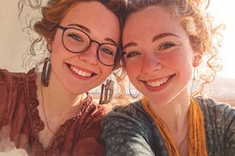 custom portrait and friendship portrait in unique style