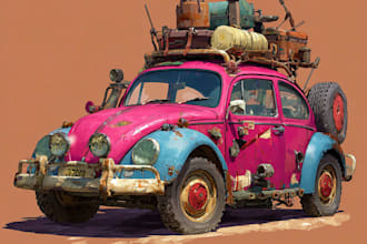 environment, vehicle and prop concept art