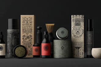 design modern cosmetic label design packaging