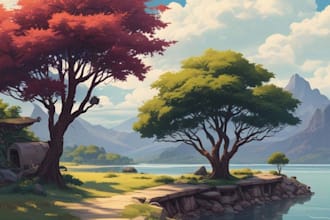 create cartoon background illustration