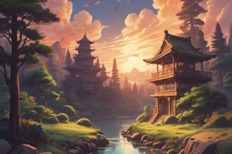 draw anime background, lofi artwork, visual novel art