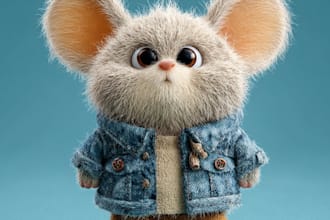 draw cute cartoon animal character