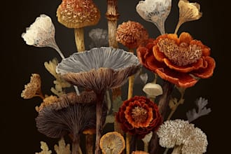 craft captivating fungi and botanical art