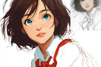 draw custom anime character for you
