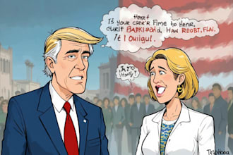 do digital political cartoon for political cartoon