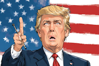 do a political cartoon art