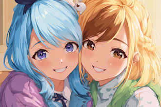 draw beautiful anime art illustration
