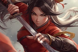 draw a professional anime illustration