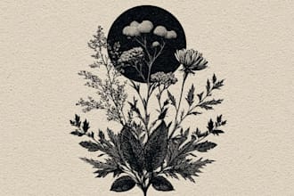 do boho and minimalist botanical feminine logo design