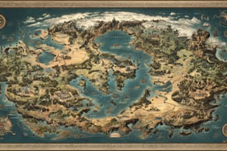 a custom battle map for dnd, fantasy, rpgs