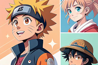 do anime ilustration, character design, stikers and fan art