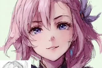 draw cute and beautiful anime art