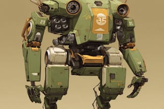 draw or design mechs robots concepts