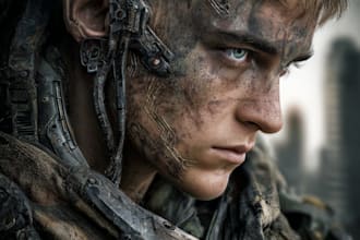 design stunning sci fi portrait art