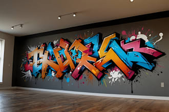 make graffiti text art for your logo, word or business