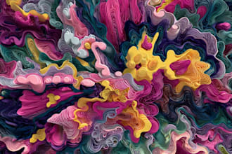 do amazing psychedelic and trippy illustration