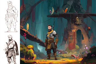draw illustration concept and concept art