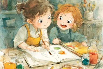 draw book illustration in watercolor