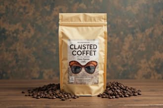custom coffee packaging, bag, label and pouch design