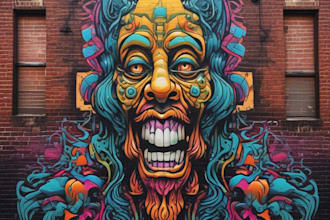 create graffiti pop art canvas designs and murals