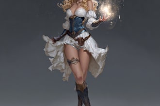 draw fantasy character illustration