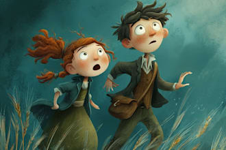llustrate a children story book illustration