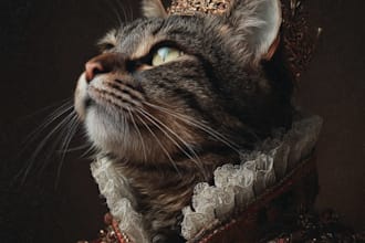 create pet portrait royal pet portrait pet and owner royal portrait portrait